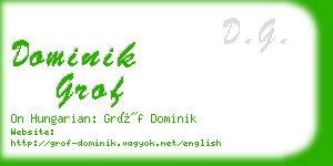 dominik grof business card